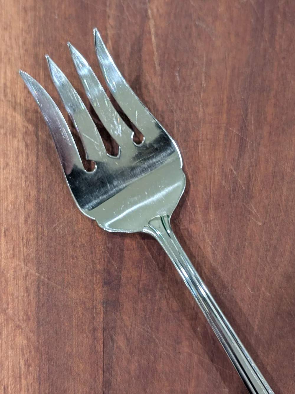 Retroneu 18/8 Korea Kimberly Pattern Cold Meat Serving Fork